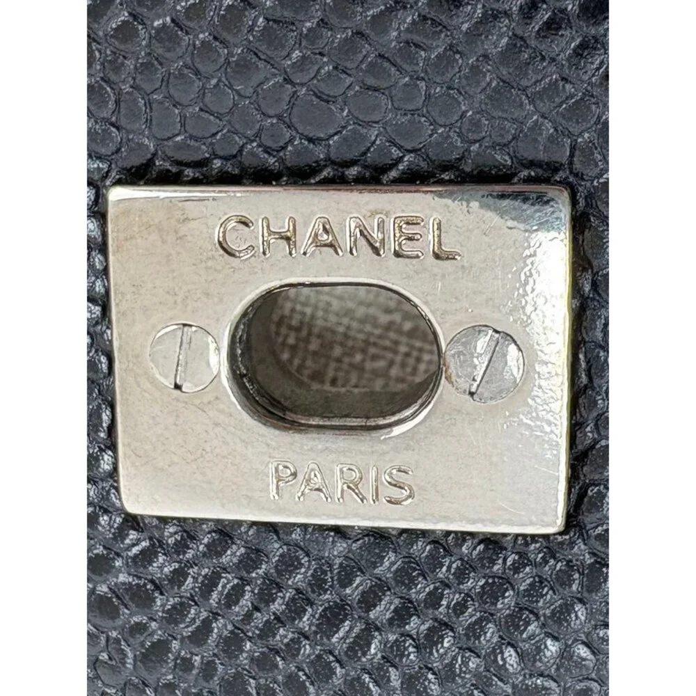 CHANEL Black Caviar Classic Double Flap Jumbo SHW